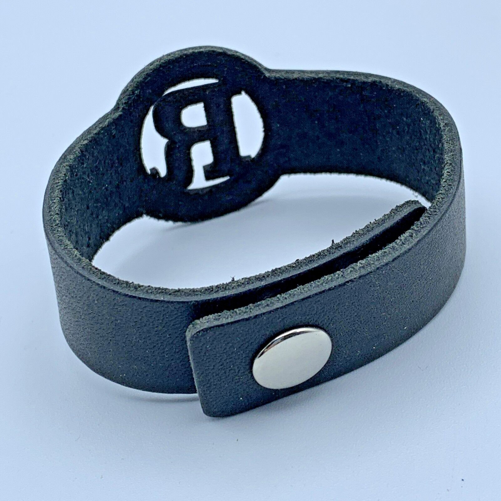 Rustic Cuff Black Leather Bangle Bracelet B2-29 - image 2