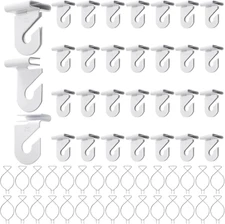 Suwimut 60 Pack Drop Ceiling Hooks for Hanging, White Heavy Duty Ceiling Hooks f