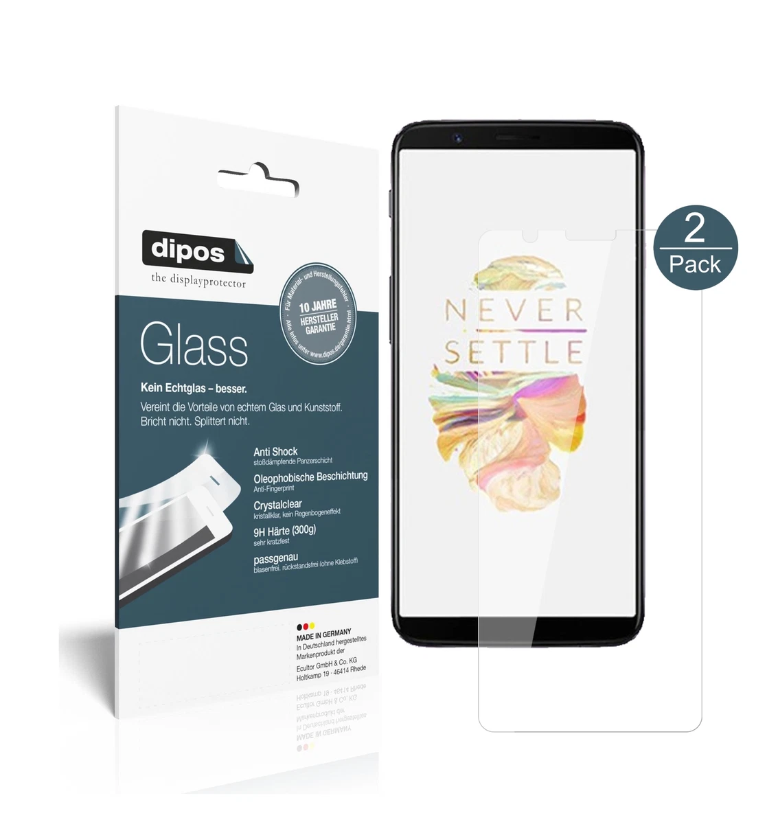 brotect Pellicola Protettiva Vetro per OnePlus 5T Protezione Schermo