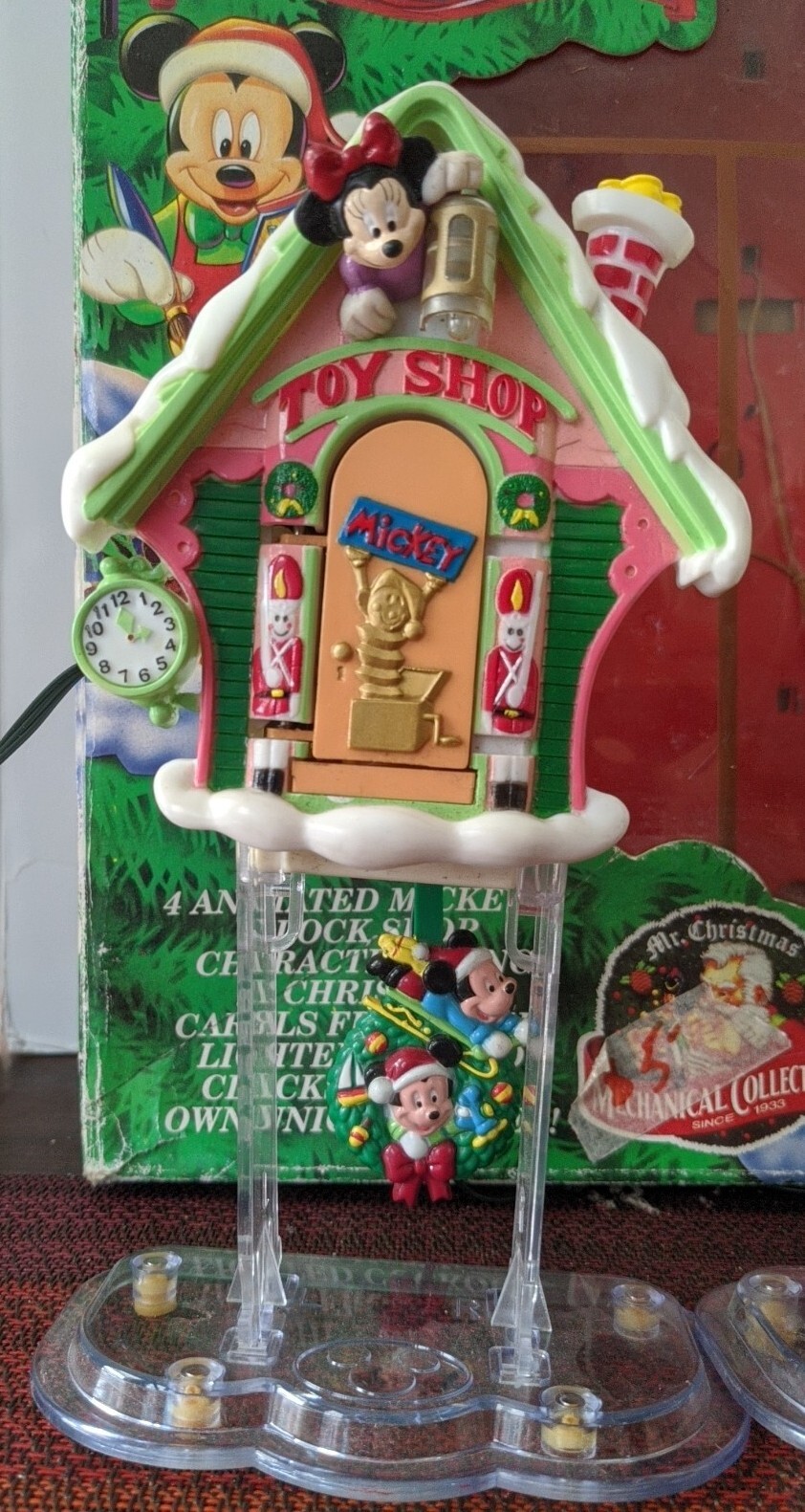 VINTAGE Mr. Christmas Holiday Innovation Disney Mickey's Clock Shop