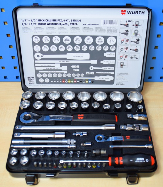 Wurth Steckschlusselsatz 1 4 1 2 Zoll Im Koffer 59 Teilig 096509059 Achetez Sur Ebay