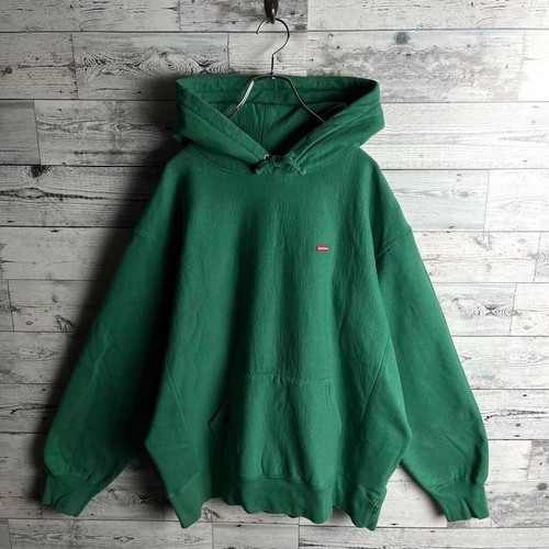Supreme Small box logo hooded sweatshirt Green size L Used fromJapan - Picture 2 of 9