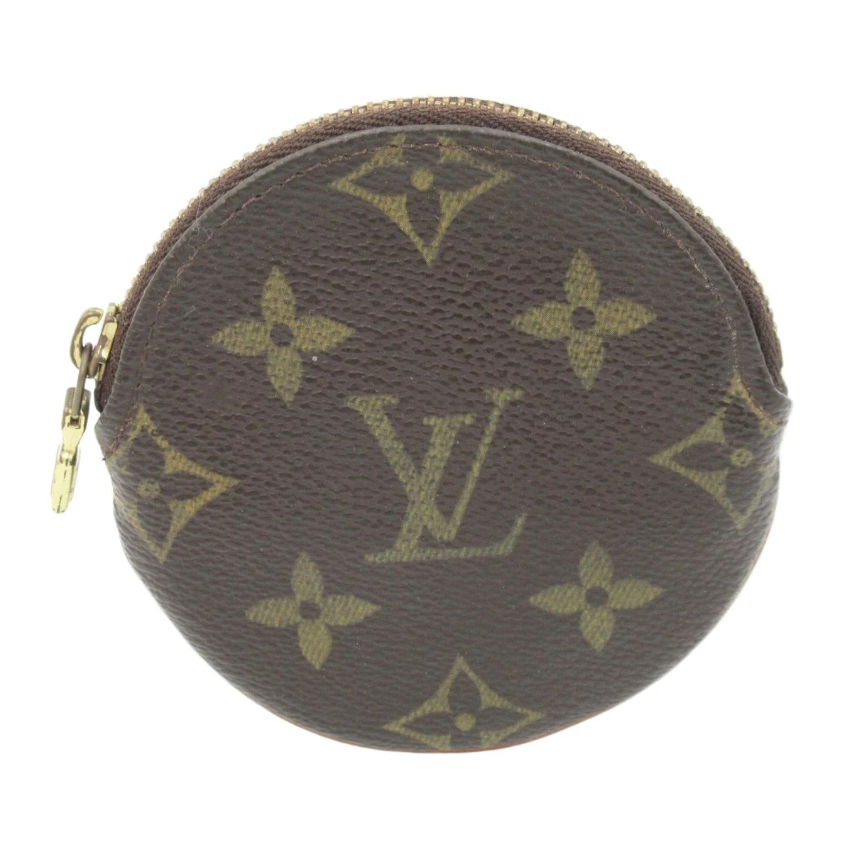 LOUIS VUITTON. Monedero circular con cremallera en lona…