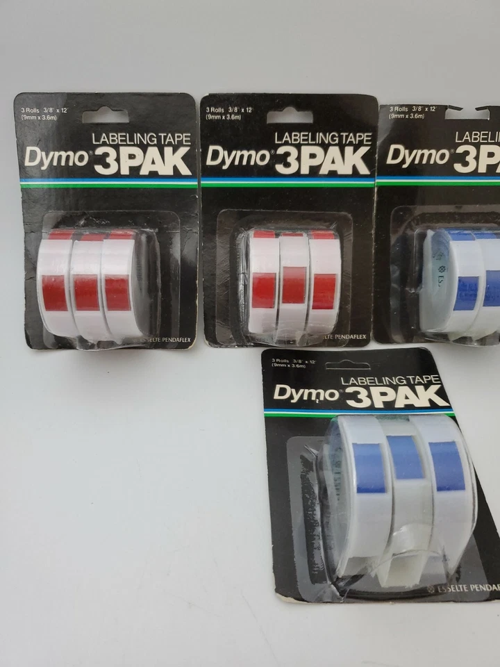 LOT OF 15 ROLLS Dymo Labeling Tape 3/8 in X 12ft NEW - Image 3 of 4