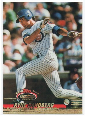 Ryne Sandberg 1993 Stadium Club #600 Members Choice Chicago Cubs Hall of Fame #1