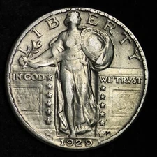 1929 Standing Liberty Silver Quarter CHOICE AU FREE SHIPPING W57 ZEM