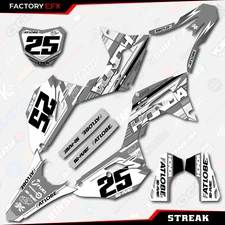 Gray STREAK Racing Graphics Kit fits 17-20 Honda CRF450 CRF 450 CR450F