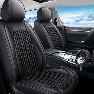 Front+Rear Car For Kia Sportage 2009-2024 Waterproof Faux Leather 5 -Seat Covers
