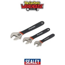 Image of Sealey AK907 Premier Adjustable Ni-Fe Finish Wrench Set 3pc