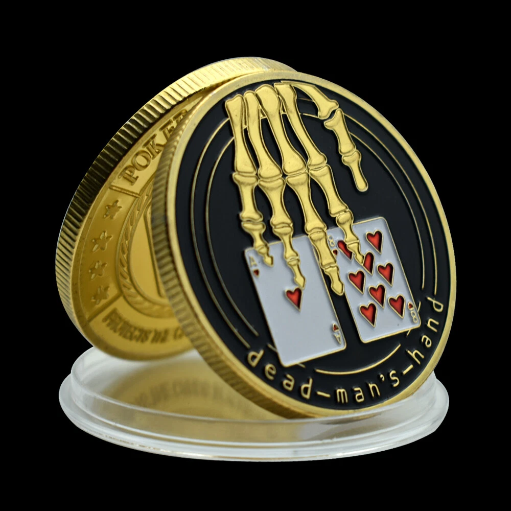 Chip Gold-Gedenkmünze Klassisches Las Vegas Tote Männer Hand Medaillen - Bild 1 von 11