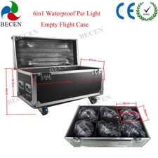 Waterproof LED Par Light 6in1 Flight Case with Wheels Empty Par Light flightcase