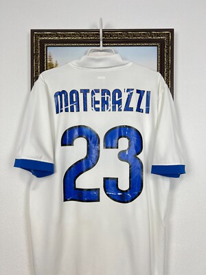 Inter Milan Away football shirt 2010 Soccer #23 Materazzi Nike