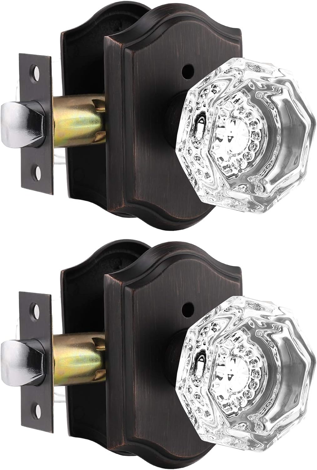 Upgrade Your Bedroom or Bathroom with Keyless Privacy Door Knobs Featuring Push Pin Lock Mechanism-image