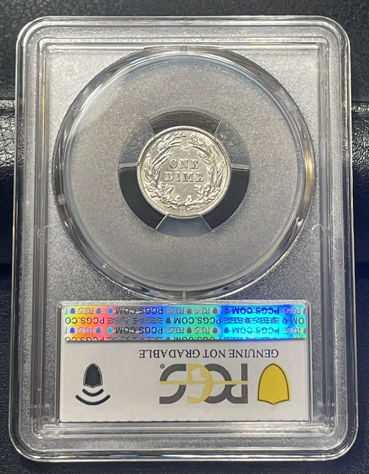 1912-D BARBER DIME PCGS AU-Detail Cleaned- CORRECTLY GORGEOUS COIN!! - Image 4 of 4