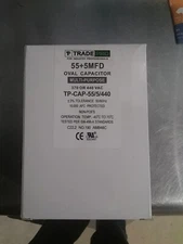 55+5 MFD 370 Or 440 Volt Round Run Oval Capacitor TRADEPRO 55/5/440 HVAC 