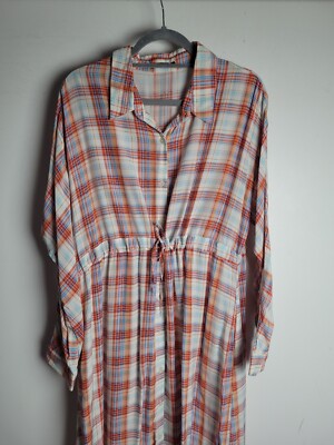 Riva Woman Checked Maxi Dress Size XL Long Shirt Dress UK 20 Modest Wear | eBay Riva Woman Checked Maxi Dress Size XL Long Shirt Dress UK 20 Modest Wear | eBay