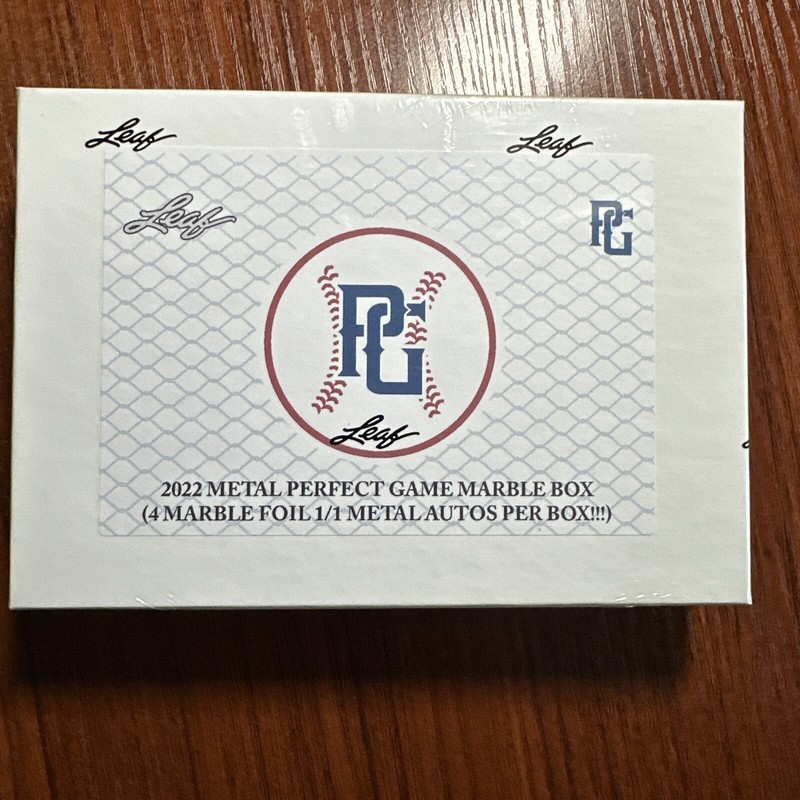 2022 LEAF PERFECT GAME MARBLE BASEBALL Sealed Hobby Box 4 1/1 Auto HITS SOTO MAX