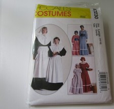 Pattern McCall's M7230 pioneer prairie pilgrim dresses hat costumes size L 16-18