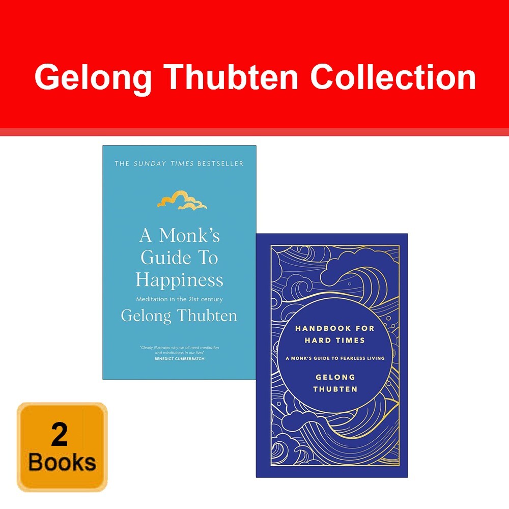 Gelong Thubten 2 Books Set Handbook for Hard Times, A Monk's Guide to Happiness