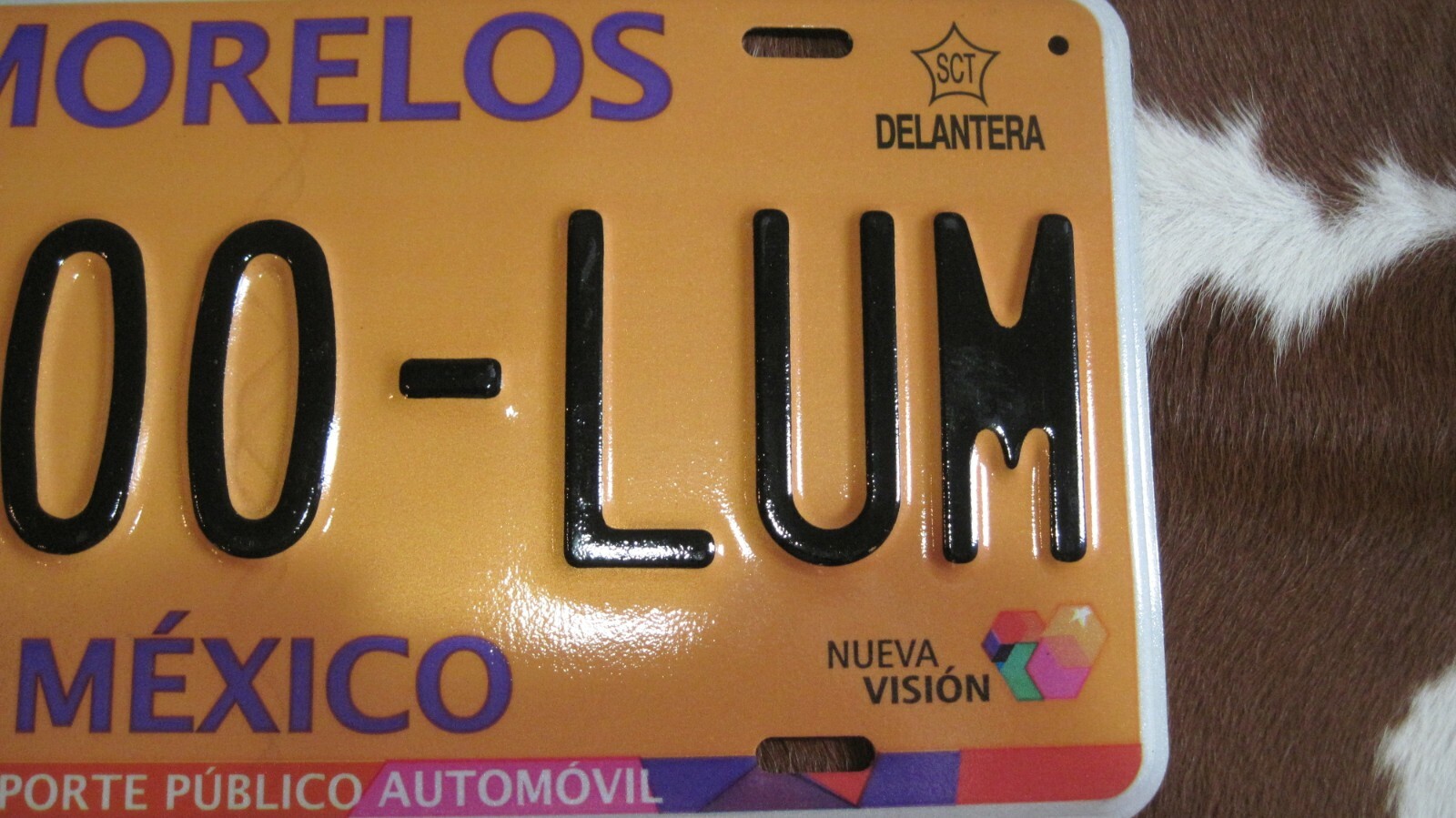 Morelos Mexico Beautiful Taxi sample license plate. eBay