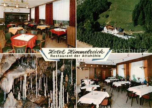 73870072 Attendorn Hotel Himmelreich Restaurant der Attahoehle Gastraeume Attend