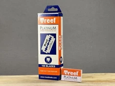 100 Treet Platinum double edge razor Shaving blades 2 Sided For Safety Razors