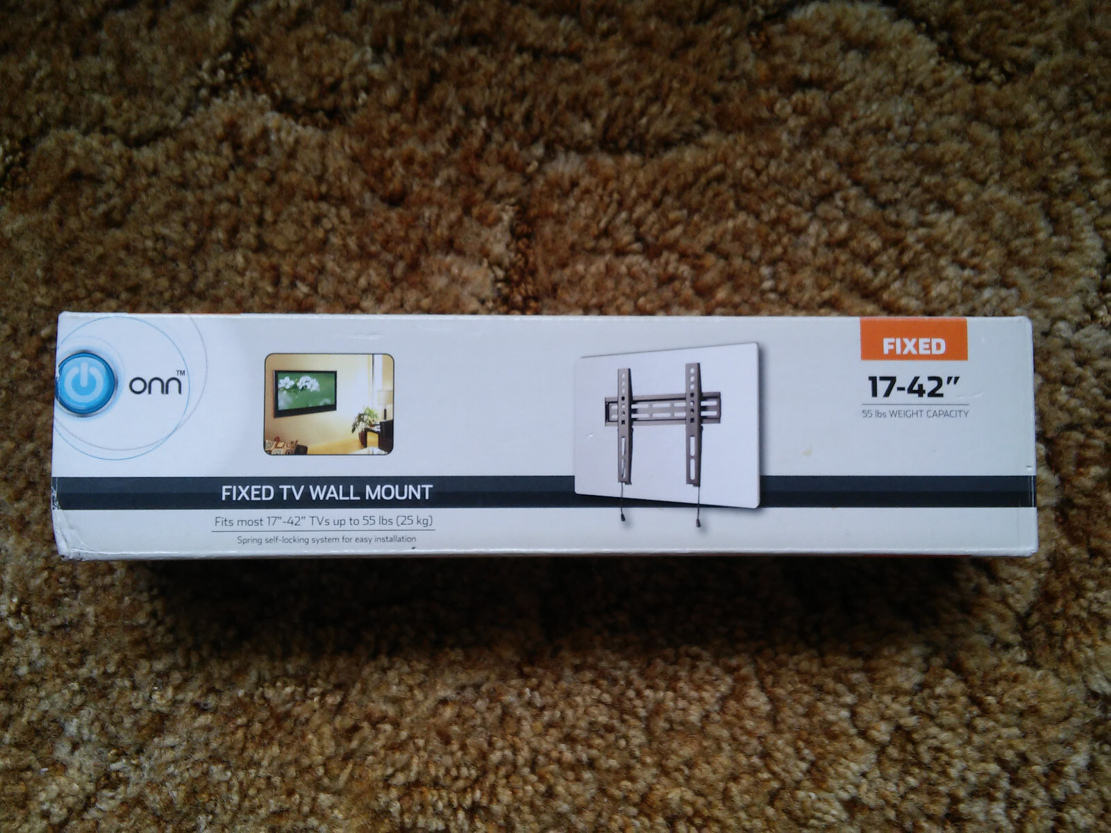 New Onn Fixed Wall Mount for 1742" TVs 55 lbs capacity eBay