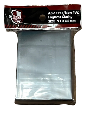 Acid Free/Non PVC Card Sleeves 100 count HIGHEST CLARITY 91 x 66 mm 100ct