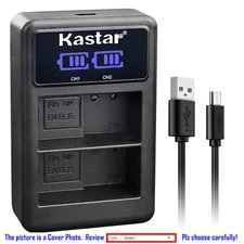 Kastar Battery LCD Dual Charger for Nikon EN-EL15 MH-25 & Nikon 1 V1 DSLR Camera
