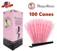 Authentic Blazy Susan Pink Cones 100ct Pack King pre rolled Cones & Black Tube
