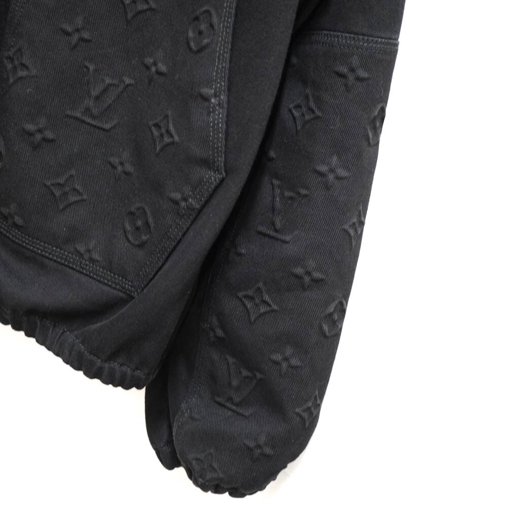 Louis Vuitton RM222M OK4 HNA10W Embossed Denim Zip Hoodie Louis Vuitton RM222M OK4 HNA10W Embossed Denim Zip Hoodie