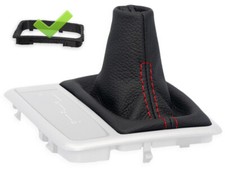 SCHALTMANSCHETTE MERCEDES SLK R171 automatik SCHALTSACK LEDER NAHT ROT + RAHMEN