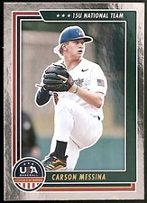 2022 Panini USA Baseball Stars & Stripes Longevity #89 Carson Messina Team USA