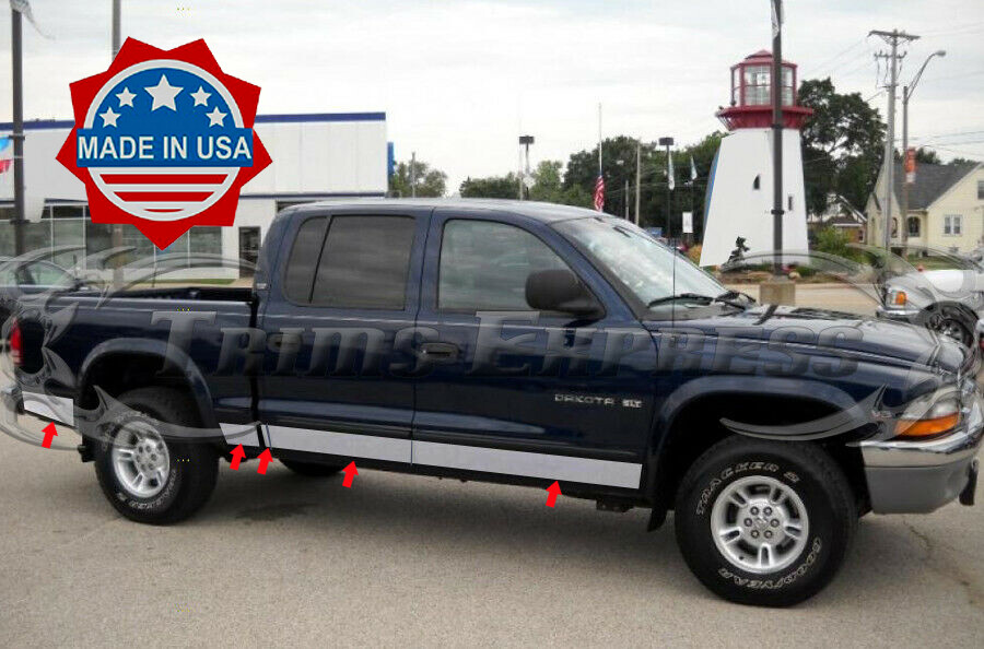 fit20002004 Dodge Dakota Crew/Quad Cab Short Bed Rocker Panel Trim WF