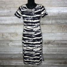 Nasty Gal size 2 tie dye boho side slit midi form fitting dress spring summer