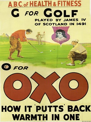Oxo G für Golf 'A.B.C. Health & Fitness Fenster Werbeplakat - Nachdruck