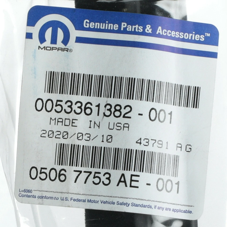 07-17 JEEP COMPASS REAR DOOR BELT OUTER WEATHERSTRIP LEFT OEM MOPAR 5067753AE - Изображение 3 из 3