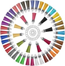 50pcs Tassels Keychain Charms for Jewelry Making for Bracelets Craft Supplies