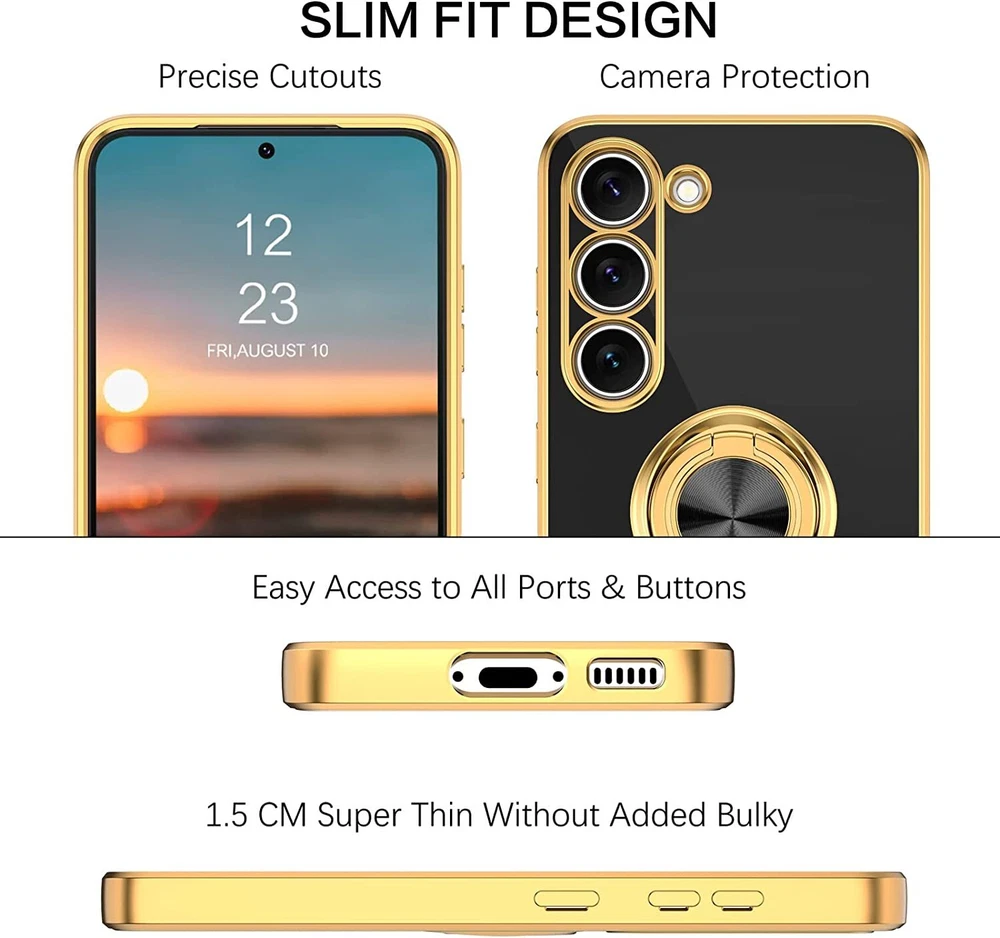 Phone Case For Samsung Galaxy S23 Shockproof Kickstand Hybrid Rugged Cover