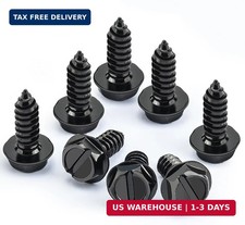 8PCS Premium Stainless Steel License Plate Screws, RustProof  AntiRattle Lic...