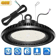 UL/DLC LED UFO High Bay Light 400W 56,000LM 5000K, Dimmable Warehouse Shop Light