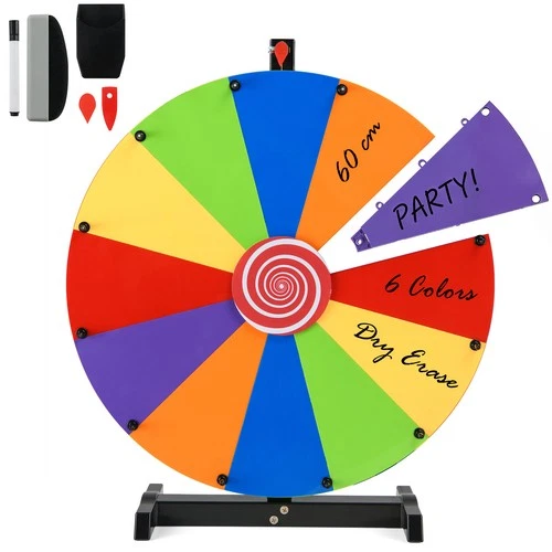 60cm Tabletop Prize Wheel Heavy Duty Spinning Wheel w/ Stand