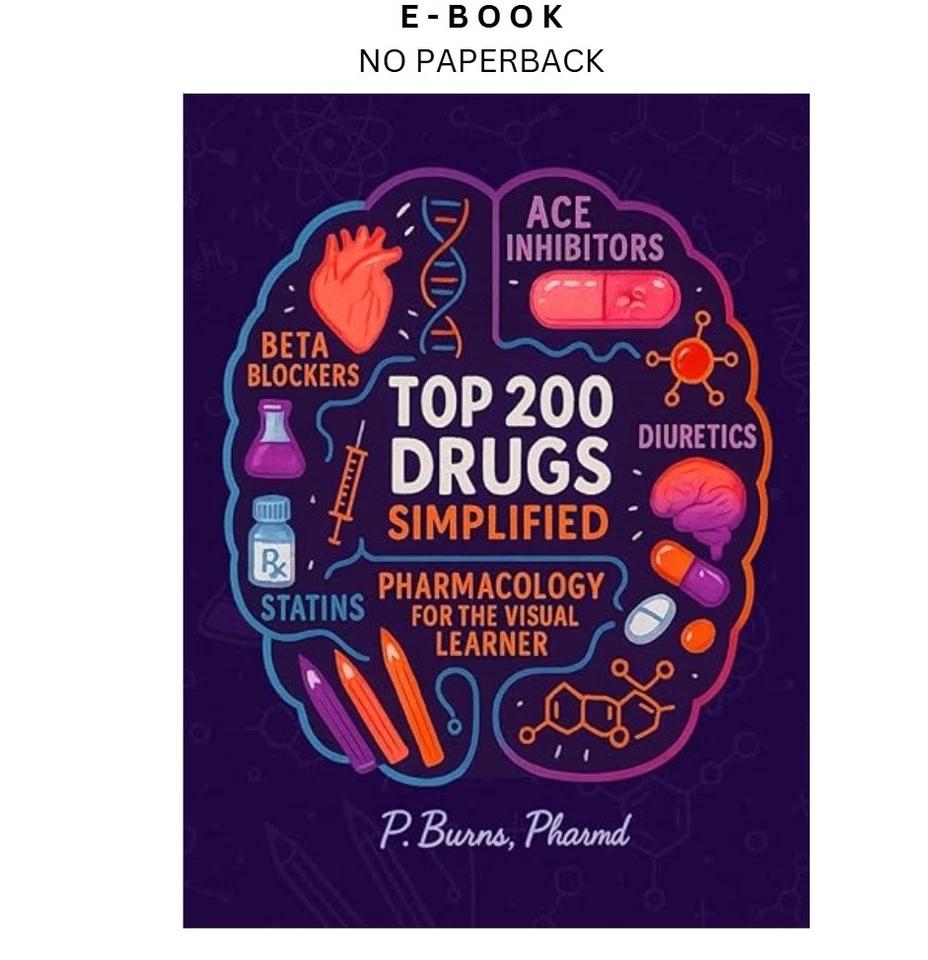 Top 200 Drugs Simplified: Pharmacology Coloring Book & St, P. Burns PharmD 2025 - Image 1 of 1