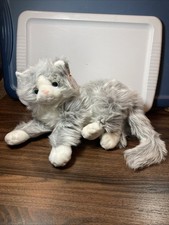 TY Classic Plush LYRIC Gray White Kitty Cat w/ Tags Stuffed Animal Toy 2005
