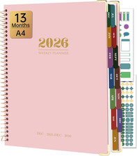 2026 Planner Weekly  Monthly 8.5"X11" Large Hardcover Planner from Dec 2025 NEW