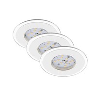 Briloner LED Einbauleuchten 3Er Set Weiß 5,5W 470Lm 3000K IP44 Stufen-Dimmbar Ø8