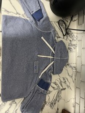 Men Sweater Fall Creek Size XL Royal Blue Color 100% Cotton Made In USA