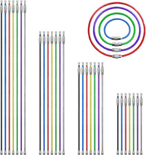 28 Pcs Metal Wire Keychains, 2Mm Stainless Steel Connecter Key Rings Loops, 4" 6