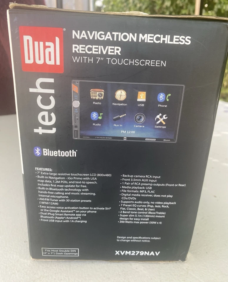 Sintonizador de radio AM/FM receptor multimedia AM/FM doble XVM279NAV 7" LCD listo para navegación 2DIN Foto 4 de 4