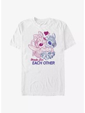 Disney Lilo And Stitch Angel Together T Shirt Size S - 5XL Gift For Friends